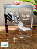 Hands Down Best Dad - Mirror Frame - Gift For Dad - Personalised Gift Studio