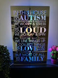 In This House, Autism Sign - Personalised Gift Studio