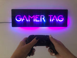Personalised Gamer Tag - Wall Light - Gift For Gamer