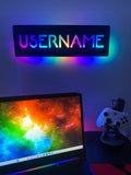 Personalised Gamer Tag - Wall Light - Gift For Gamer - Personalised Gift Studio