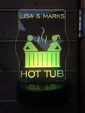 Personalised Hot Tub Sign - Lights Up - Personalised Gift Studio