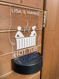 Personalised Hot Tub Sign - Lights Up - Personalised Gift Studio
