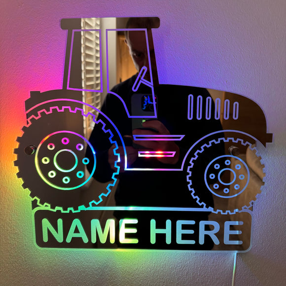 Personalised Light-Up Tractor Mirror
