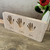 Family Hands Wooden Keepsake - Personalised Gift Studio