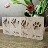 Family Hands Wooden Keepsake - Personalised Gift Studio