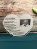Memorial Gift - Poem Heart Photo Block