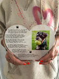 Pet Memorial Gift - Poem Heart Photo Block
