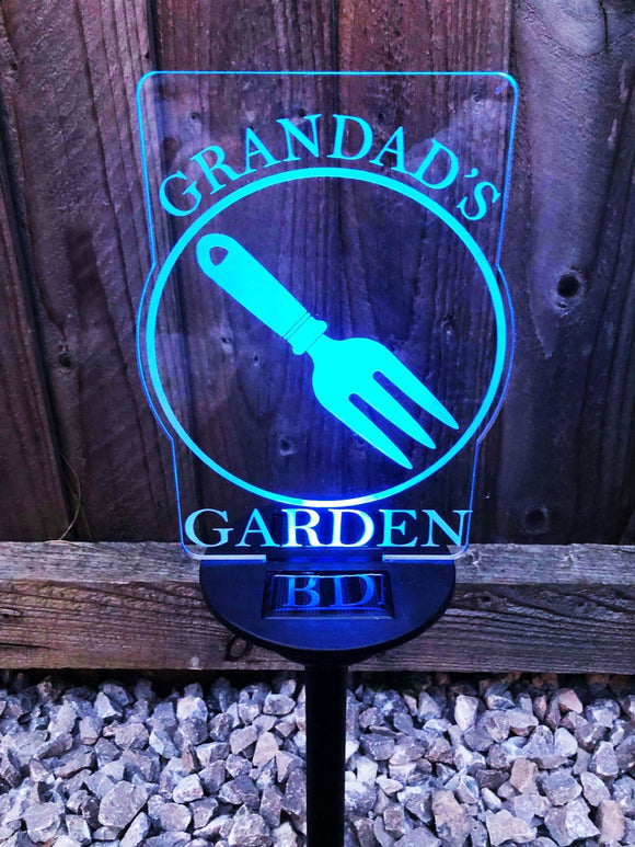 Grandads Garden Solar Lights - Personalised Solar Light - Personalised Gift Studio