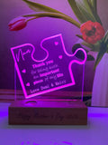 Jigsaw Piece - Oil Burner lamp - Engraved Gift For Mum - Personalised Gift Studio