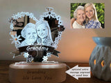 Memorial Gift - Mirror Photo Lamp - Any Photo Engraved