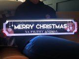 Merry Christmas Ya Filthy Animal Sign - Personalised Gift Studio