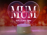 Mum Heart Lamp - Gift for Mum