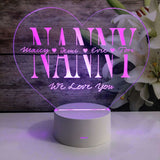 Nanny Heart Lamp - LED Lights - Perfect Gift For Nanny