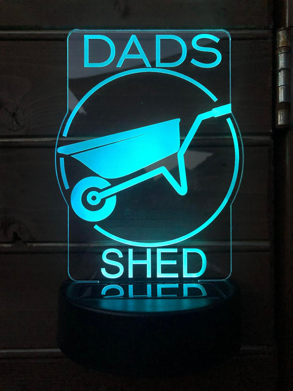 Personalised Dads Shed Sign - Lights Up - Personalised Gift Studio