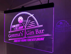 Personalised Gin Bar Sign - Personalised Gift Studio