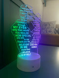 To My Dad - Dad And Daughter Novelty Light - Personalised Gift Studio